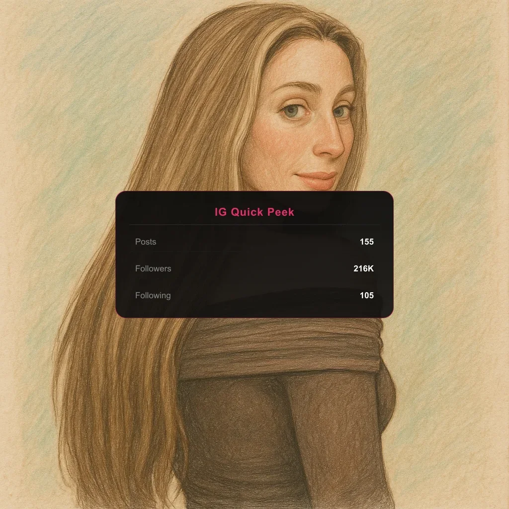 Splatxo Portrait illustration + Instagram Quick Stats overlay